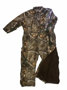 Berne Outdoor Camo Insulated Men’s One-Piece Bodysuit Camo Blizzard Coverall